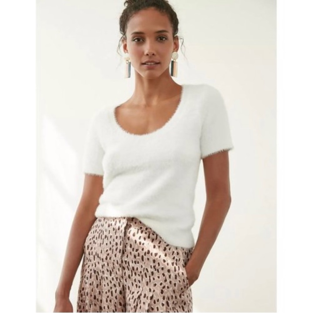Anthropologie Maeve scoop neck fuzzy sweater xs